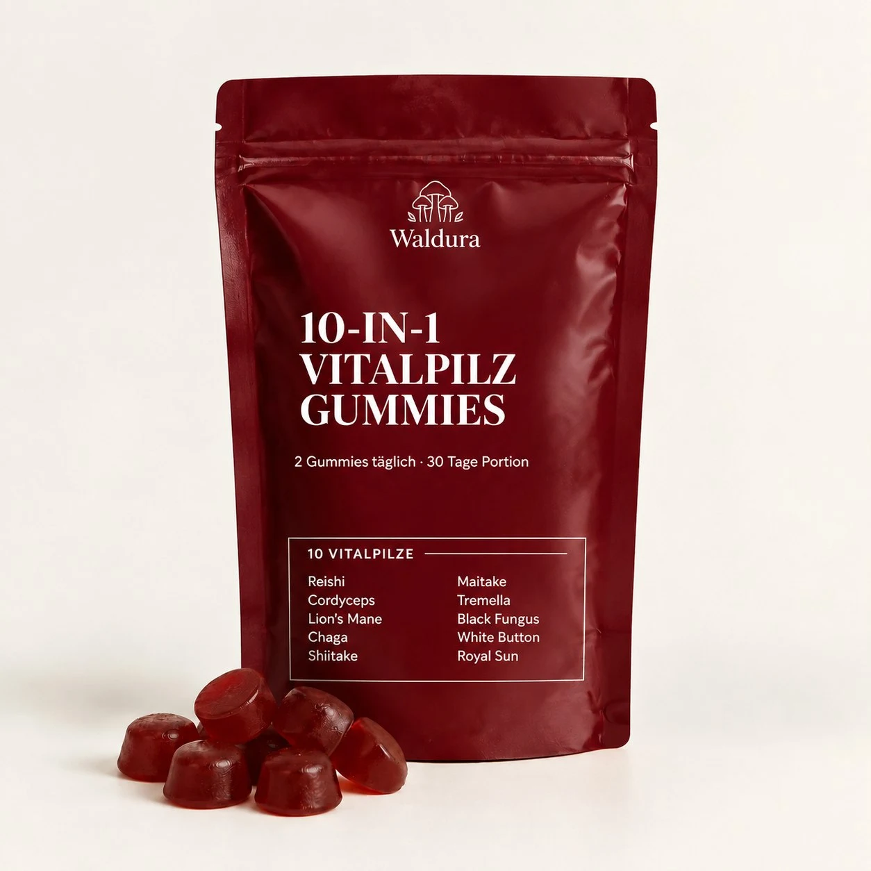 Waldura Vitalpilz Gummies – Beutel