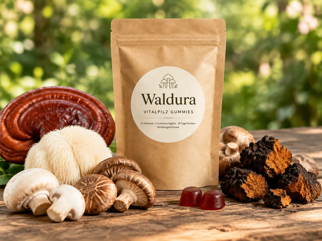 Waldura mit echten Vitalpilzen